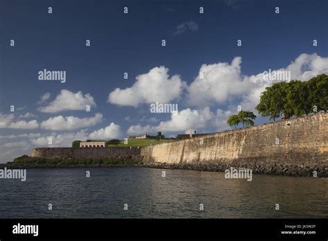 Puerto Rico San Juan San Juan El Morro Festung Festungsmauern