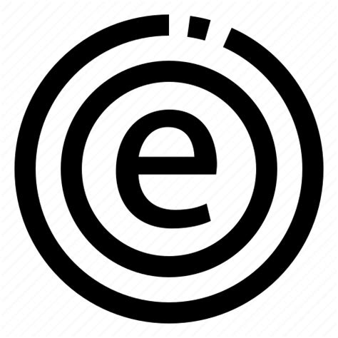 Internet Explorer Black Icon