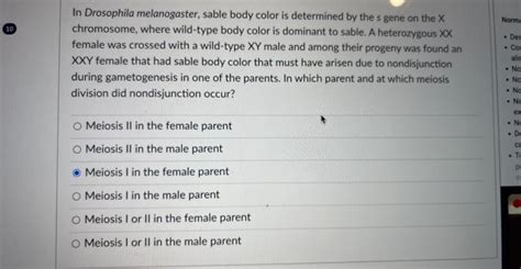 Solved In Drosophila Melanogaster Sable Body Color Is