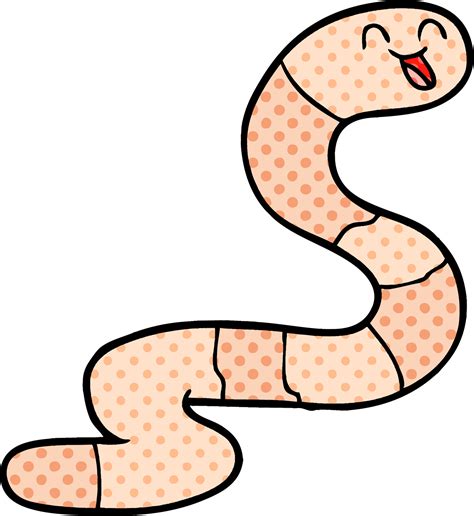 cartoon worm character 12357672 Vector Art at Vecteezy