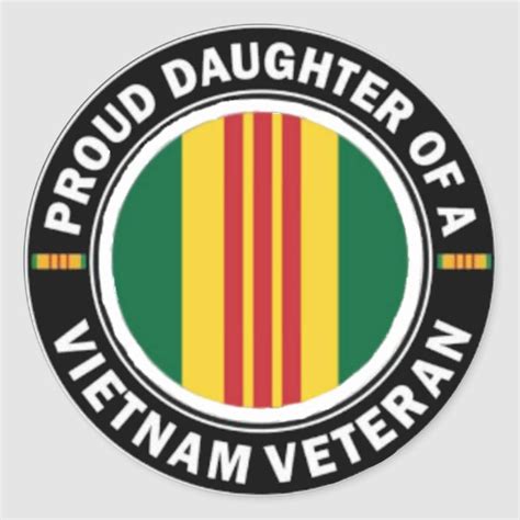 Proud Daughter Of A Vietnam Vet Stickers Zazzle Vietnam Vets