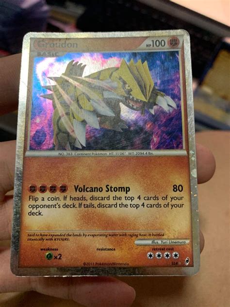 Pokemon Shiny Groudon Card