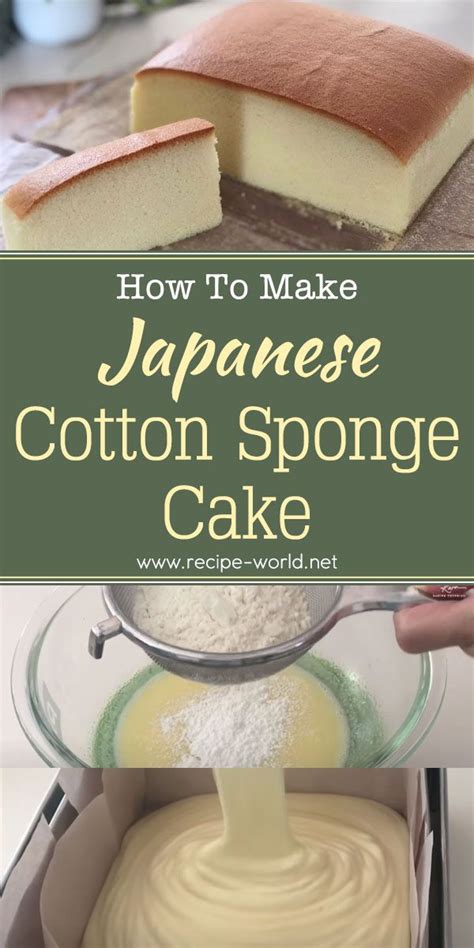 How To Make Japanese Cotton Sponge Cake In A Pan With The Words How To Make Japanese Cotton