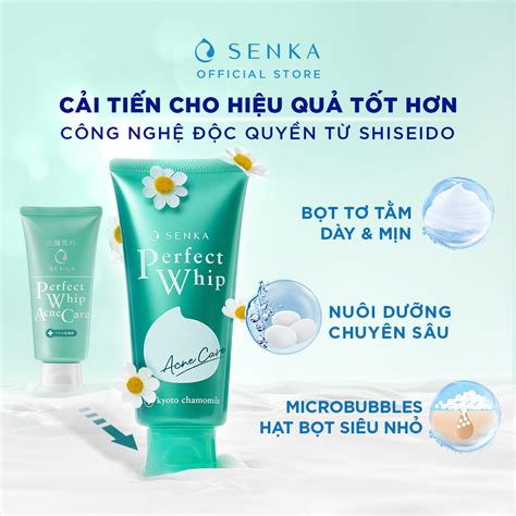 Sữa Rửa Mặt Shiseido Senka Perfect Whip 120g Xanh