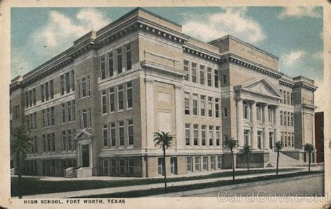 High School Fort Worth, TX Postcard