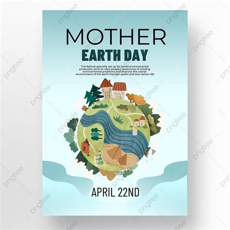 Simple Earth Day Poster Design Template Download on Pngtree