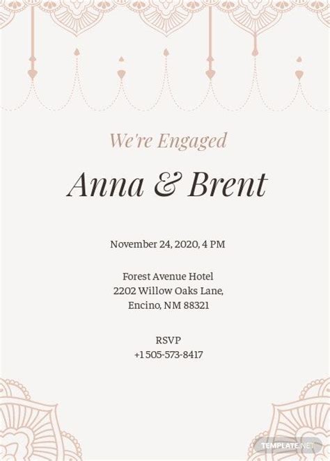 Elegant Invitation Template Download In Word Illustrator Psd Apple