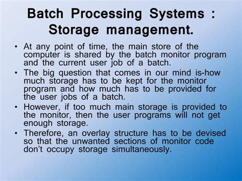 Operating System 07 Batch Processing Operating System