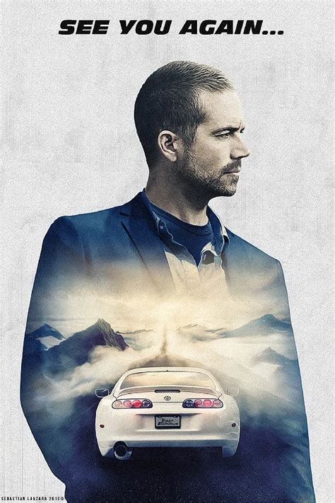 Diy Frame Paul Walker Fast And Furious 7 See You Again Hot Movie Wall