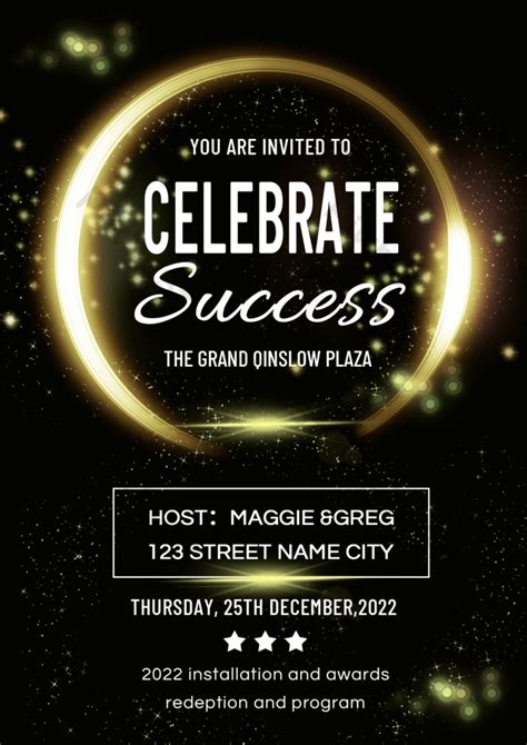 Simple And Shining Invitation Letter For Awards Night Psd Free