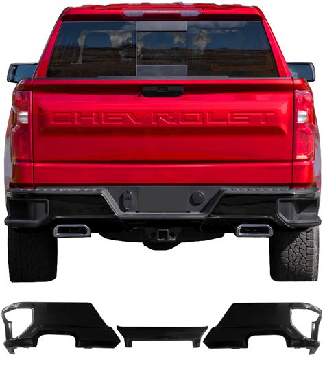 2019 2024 Chevy Silverado GMC Sierra Rear BumperShellz Chrome Delete