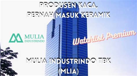 Mulia Industrindo Tbk Saham Mlia Saingan Amfg Youtube