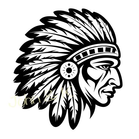 Indian Chief Svg, Indian Chief Vector, Indian Chief Clipart, Native ...