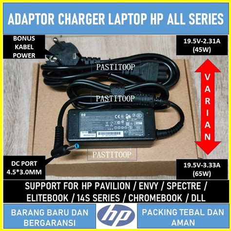 Jual Adaptor Charger Laptop Hp Envy Elitebook Spectre 14s All Series