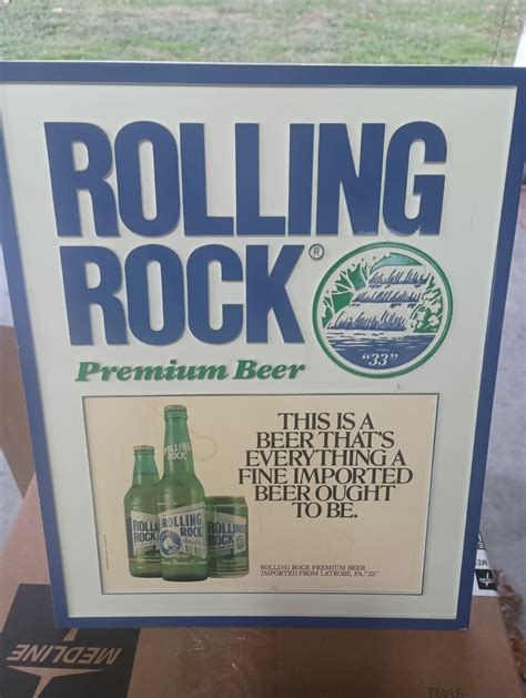 Rolling Rock Extra Pale Premium Beer Plastic Sign X Latrobe