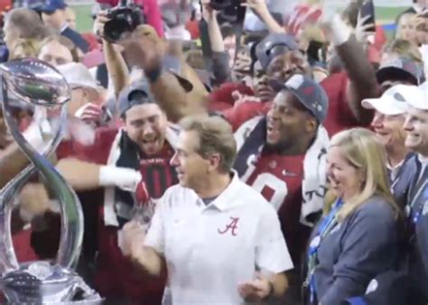 Deadline Detroit Video Nick Saban Dances After Victory Over Msu