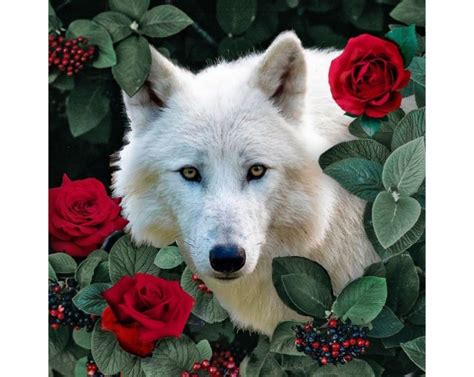 Diamond Painting Kit White Wolf Hobbymaterialenbe