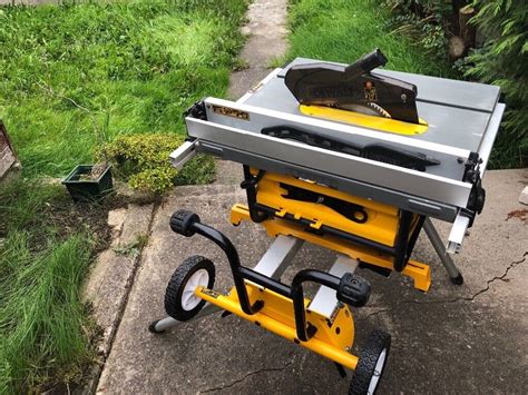 DEWALT DW745 LX 250MM TABLE SAW 110V WITH DEWALT DE7400 XJ HEAVY DUTY