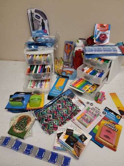 School Supplies Box Baker Auctions And Real Estate Llc
