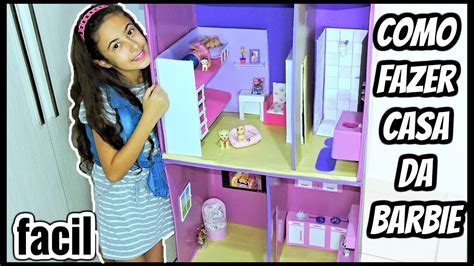 como fazer CASINHA para Bonecas BARBIE de PAPELÃO FÁCIL YouTube