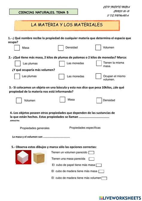 Actividad Online De La Materia Para 3º Primaria Puedes Hacer Los Ejercicios  Enseñanza De