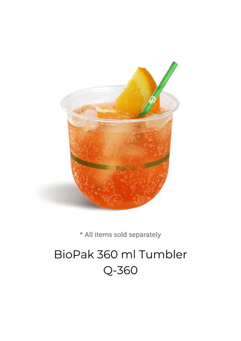 Biopak Cold Clear Bio Plastic Tumblers Enviromart Enviromart