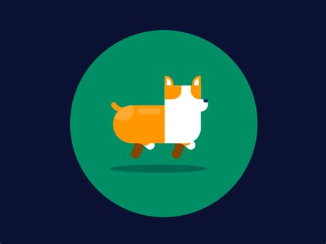 Walking corgi by Nam Dang on Dribbble