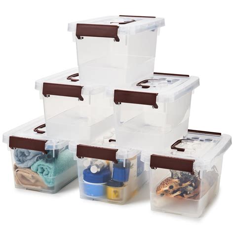 Ezoware 5 Quart Stackable Storage Bin Container With Lid