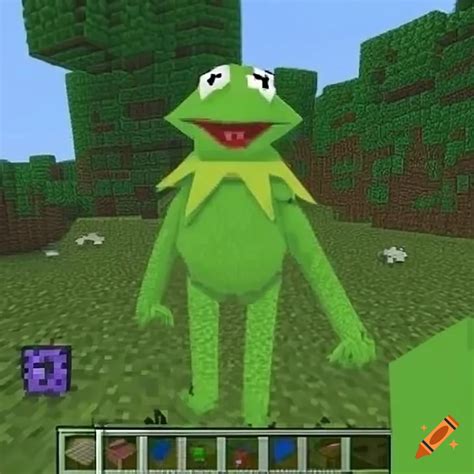 Kermit The Frog In Minecraft On Craiyon