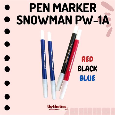 Jual Snowman Marker Pencil Ballpoint Pen Pw A Sign Pen Drawing