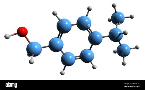 3d Image Of 4 Isopropylbenzyl Alcohol Skeletal Formula Molecular