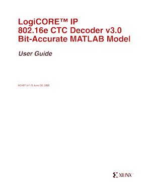 Fillable Online U E Ctc Decoder V Bit Accurate Matlab