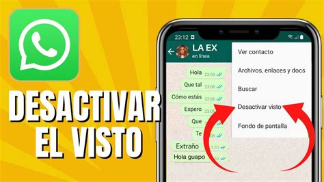 C Mo Desactivar El Visto En Whatsapp Youtube