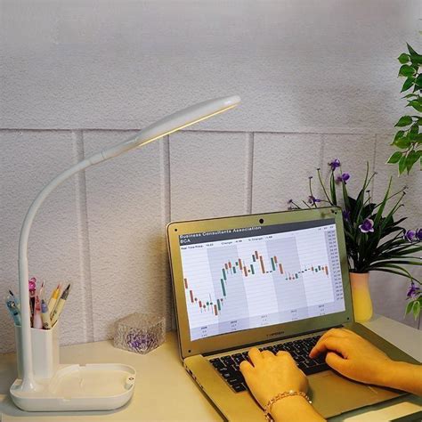 Eye Protected Stepless Dimming Rechargeable LED Study Table Lamp With