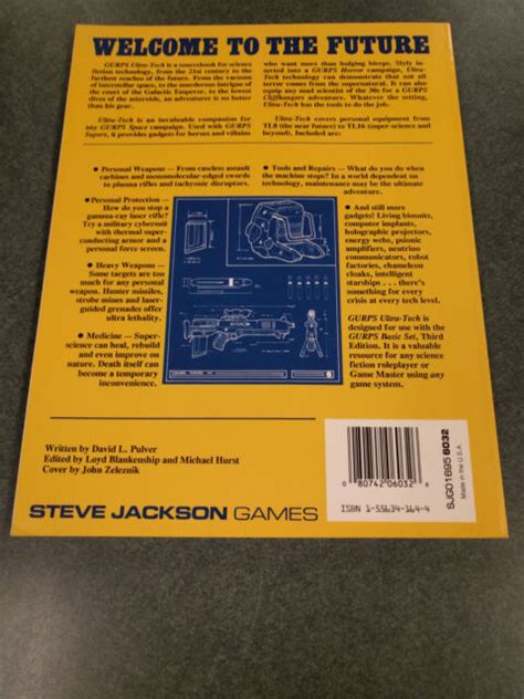 Gurps Ultra Tech Steve Jackson Games Bk For Sale Online Ebay