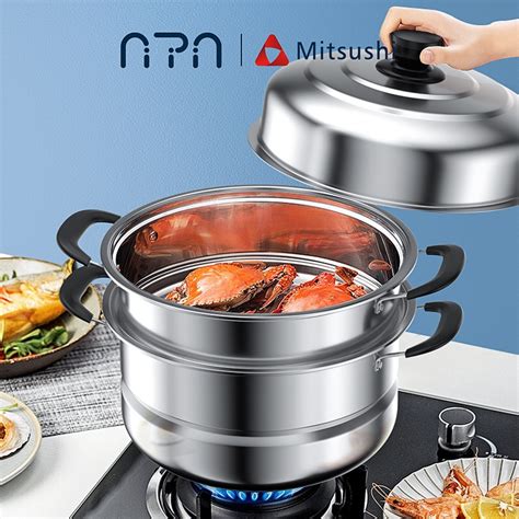 New ArrivalNipiin By Mitsushi Stainless Steel Steamer 3 Layer 26cm