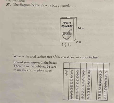 Solved 7 1a 7 1b 7 9d L 37 The Diagram Below Shows A Box Of Cereal