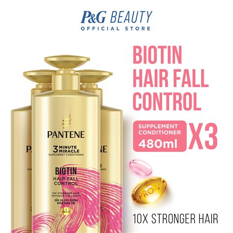 Pantene Biotin Strength Pro V Minute Miracle Conditioner Hair Fall