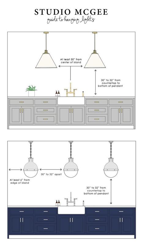 Ace Standard Height For Pendant Lights Over Island Straight Kitchen With