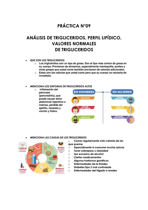 Pr Ctica N Trigliceridos Prctica N Anlisis De Trigliceridos