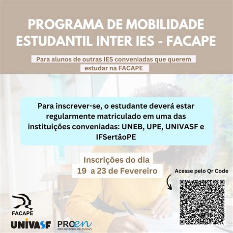 Estão abertas as inscrições para Programa de Mobilidade Estudantil