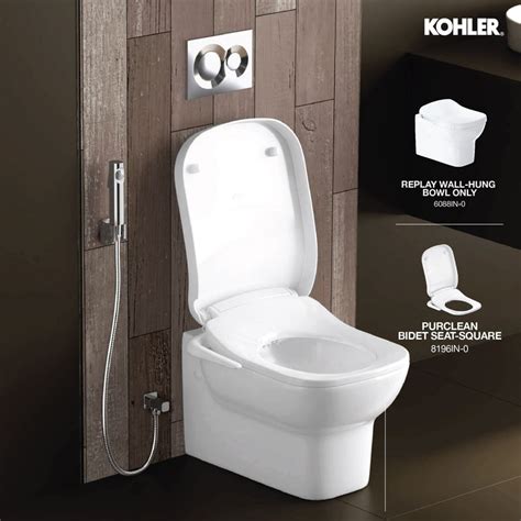 Replay Toilet Wall Hung And Seat Cover Combo Kohler Online Store