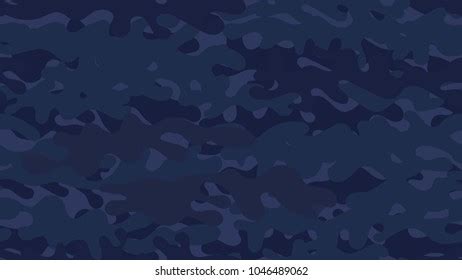 Seamless Navy Camouflage Pattern Repeating Blue Stock Vector Royalty