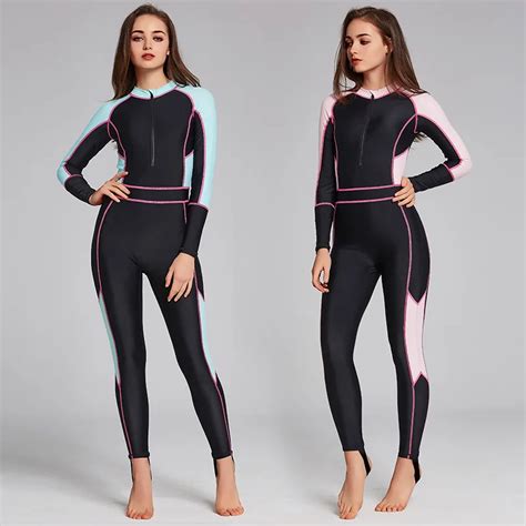 Dive Skins Full Body Swimsuit Wetsuit Scuba Rash Guard Diving Suit For Women Adult Long Sleeve