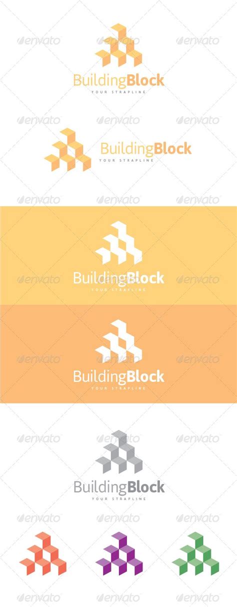 Building Block Logo Logo Design Template Logo Design Building Blocks