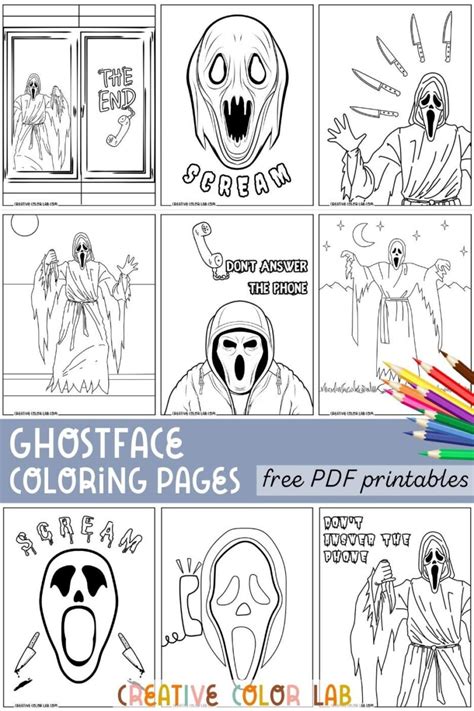 Ghostface Coloring Pages Free Pdf Printables