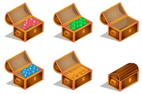 Isometric Treasure Chest And Game Asset 2247108 Vector Art At Vecteezy