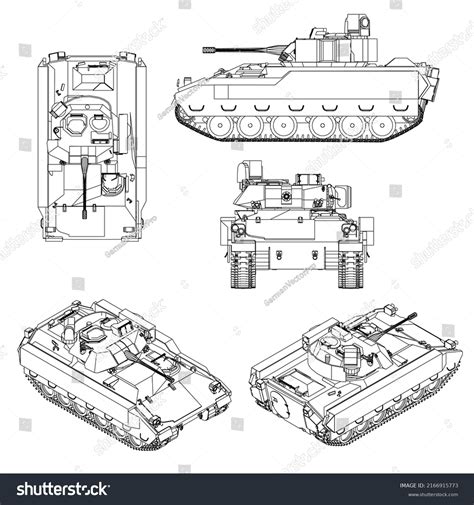 Army Tank Line Drawing Over 849 Royalty Free Licensable Stock Vectors