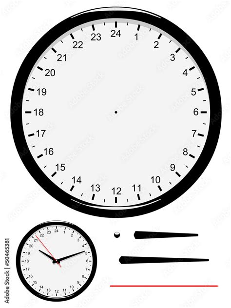 Horloge 24 Heures à Mettre à Lheure Illustration Stock Adobe Stock