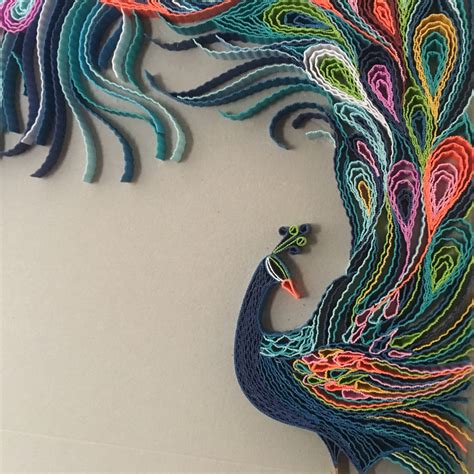 Quilled Abstract Peacock Quilling Wall Art The Art Of Painting With